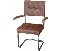 BLACK LABEL Freischwinger Echtleder #109 dunkelbraun