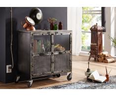 Sideboard Mango 90x40x90 grau lackiert HEAVY INDUSTRY #114