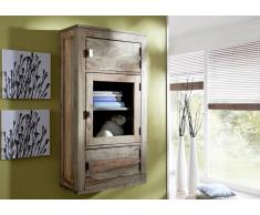 Sheesham Möbel Hängeregal Palisander Massivholz NATURE GREY #0121