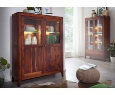 Highboard Sheesham 110x40x140 walnuss geölt BROOKLYN #25