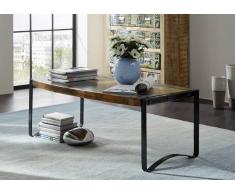 INDUSTRIAL Couchtisch #47, Eisen u. Altholz