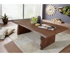 Couchtisch Akazie 150x70x45 braun lackiert LIVE EDGE #006