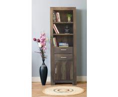 Regal Sheesham 60x40x180 grau lackiert METRO POLIS #115