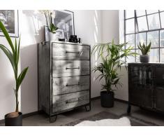Sideboard Mango 81x46x122 grau lackiert HEAVY INDUSTRY #117