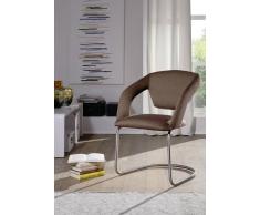 DELUXE Freischwinger #93 La-Fabric Stoff Coffee