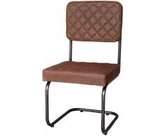 BLACK LABEL Freischwinger Echtleder #112 dunkelbraun