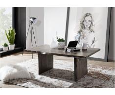 Couchtisch Akazie 120x70x45 grau lackiert LIVE EDGE #425