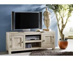 TV-Board Akazie 145x45x60 white stone getüncht NATURE WHITE #41
