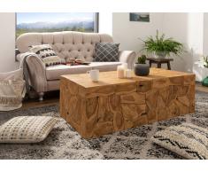 Couchtisch Teak Wurzel 130x65x45 natur lackiert UNIKA #184