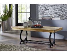INDUSTRIAL Couchtisch #35, Eisen u. Altholz