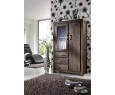 Sheesham Möbel Highboard Palisander Holz massiv METRO POLIS #108