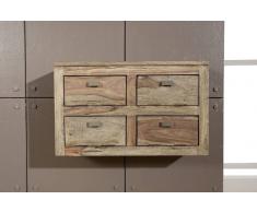 Sheesham Möbel Hängeregal Palisander Massivholz NATURE GREY #0122