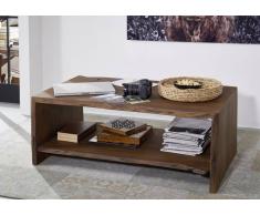 Couchtisch Akazie 120x70x45 braun lackiert LIVE EDGE #008