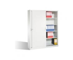 C+P Aktenschrank Acurado mit Schiebetüren 2 x 5 Ordnerhöhen Front Reinweiß Korpus Reinweiß