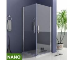 90x80X195cm Duschkabine Schwingtür Duschabtrennung NANO Glas