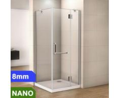 90x70X190cm Duschkabine Scharniertür Duschabtrennung 8mm Glas