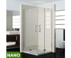 76x76X195cm Duschkabine Scharniertür Duschabtrennung NANO Glas