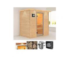 karibu massivholzsauna »ronja«, 196/146/198 cm, 3,6-kw plug & play mit ext. strg.
