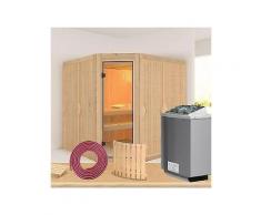 karibu systemsauna fanö 68 mm eckeinstieg