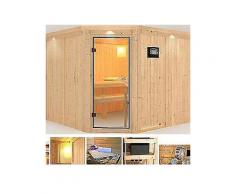 konifera systemsauna »farin«, 231/231/198 cm, 9-kw-ofen mit ext. steuerung