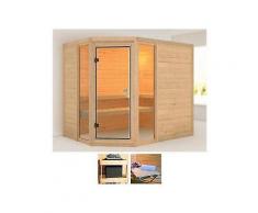 karibu massivholzsauna »sinai 3«, 193/184/208 cm, ohne ofen