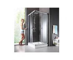 eckdusche »trento«, variabel verstellbar 80 - 90 cm, duschkabine