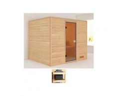 karibu massivholzsauna »karla«, 231/196/198 cm, ohne ofen