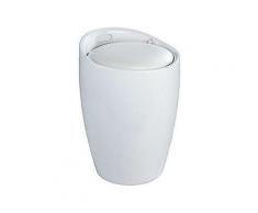 wenko hocker candy white, badhocker, mit abnehmbarem wäschesack