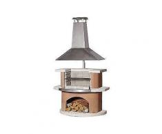 buschbeck grillkamin »kampen«, b/t/h: 110/65/210 cm