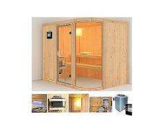 karibu systemsauna »parima 4«, 231/170/198 cm, 9-kw-ofen mit ext. steuerung