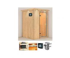 karibu systemsauna »fehmke«, 135/198/135 cm, 68 mm, 3,6-kw mit ext. steuerung