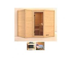 karibu massivholzsauna »sahib 2«, 236/184/208 cm, ohne ofen