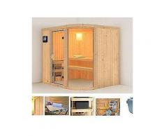 karibu systemsauna »parima 2«, 196/151/198 cm, 9-kw-bio-ofen mit ext. steuerung