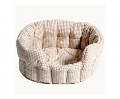 Tierkorb Klein Natur kariert 56x44x22cm, Win Green