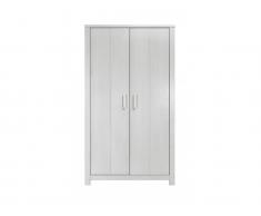 Kleiderschrank 2-türig Basic Wood Blue Wash, Bopita