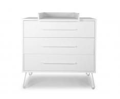 Wickelkommode mit 3 Schubladen, Ironwood White, Childhome
