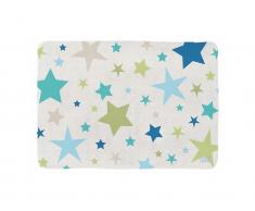 Lottas Lable® Spielteppich SOFTIE Partysterne Blau/Grün 130x180cm