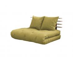 Schlafsofa mit Futon Matratze, Gestell Natur, Karup Shin Sano In verschiedenen Linoso Farben erhältlich