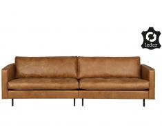 BePureHome Sofa Lederlook Cognac 3 Sitzer, Rodeo