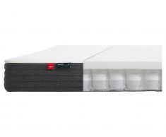 Taschenfederkernmatratze mit indiv. gepackten Federn und Bambus-Bezug.90x200cm
