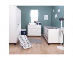 Babyzimmer 3-teilig, Bett, Schrank, Wickelkommode, Union Marin, Childhome