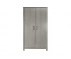 Kleiderschrank 2-türig Basic Wood Gravel Wash, Bopita
