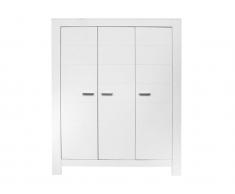 Kleiderschrank 3-türig Merel Weiß, Bopita