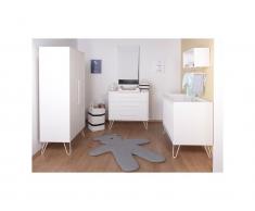 Babyzimmer 4-teilig, Babybett 70x140cm, Ironwood White Childhome