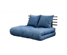 Schlafsofa mit Futon Matratze, Gestell Schwarz, Karup Shin Sano In verschiedenen Linoso Farben erhältlich