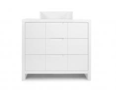 Wickelkommode, Weiß mit 3 Schubladen, Quadro White Childhome