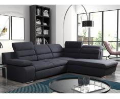 Ecksofa mit Schlaffunktion PYLOS - Anthrazit - Ecke Rechts