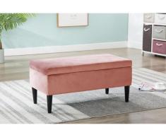 Sitztruhe Truhenbank mit Stauraum Samt BUREN - Rosa