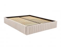 Bett mit Bettkasten - 160 x 200 cm - Samt - Beige - SETHI II von YSMÉE