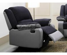 Relaxsessel Microfaser BILSTON - Schwarz/Grau